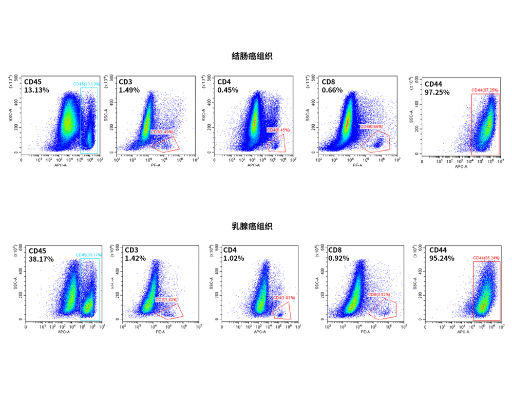 腫瘤組織細胞流式分析結果